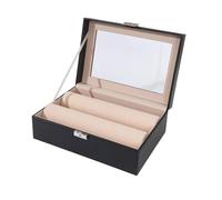 Stxdynjy Watch Box Case Organizer Watch Holder Jewelry Display Case PU Leather with Transparent Lid to Protect Jewelry Suitable for Men Women