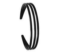 Stxdynjy Women Triple Row Headband for Active Use Toothed, Black