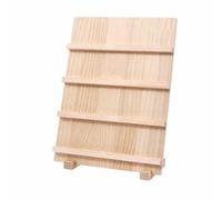 Stxdynjy Wooden Earring Display Stand Freestanding Earring Display Stand Multifunctional for Live Broadcast Presentation, 4 Tier