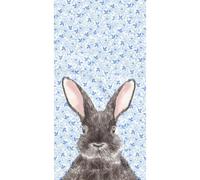 Stxy's Blue Easter Bunny Paper napkins - blue and white Vintage Floral Rabbit Easter disposable hand towels for bathroom decorative Spring dinner napkins for decoupage, baby shower
