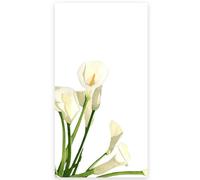 Stxy's Calla Lily disposable hand towels for bathroom - Spring White Floral Paper napkins for wedding Dinner, Bridal decor, Lilies Blossom decorative guest paper towels for powder room