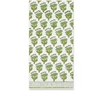 Stxy's Green Blossoms Block Print Napkins (Transfer-Free Ink), 100ct | Decorative Green Blossoms Guest Napkins with Block Print Flowers, Disposable Hand Towels for Bathroom & Parties