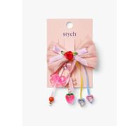 STYCH Women's Pink Statement Charm Bow Hair Clip STYCH Pink One Size