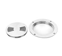 STYDPON 5in Deck Cover Plate, 316 Stainless Steel Deck Hatch Cover, Boat Accessory with O - Ring Seal, Low Profile Design for Yacht Marine Cabin Bottom Plate, Anti - Rust and An