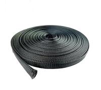 Styire 1 Meter Expandable Black Nylon Spiral Cable Sleeve 1mm to 50mm Insulated Braid Wire Mesh Tubing for Cable Management Guard Cover(10mm Width)