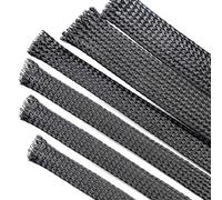 Styire 1 Meter Expandable Nylon Insulated Braided Cable Sleeve from 1mm to 100mm Tight Mesh Wire Organization Spiral Wrap Guard Cover(4mm ID)