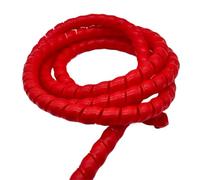 Styire 1 Meter PP Spiral Tube Protector Crane Cable Protection Sleeve Hydraulic Hoses Tube Guard Cover(Red,ID 42mm)