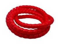 Styire 1 Meter Spiral Cable Organizer Sleeve Flexible Winding Pipe Wire Protector Wrap for Tidy Cables Guard Cover(Red,ID 12mm)