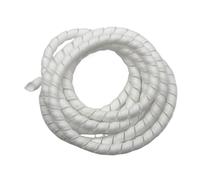 Styire 1 Meter Spiral Cable Protection Sleeve 8mm to 40mm Wire Organizer Winding Tube for Enhanced Cable Management Guard Cover(White,ID 30mm)