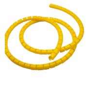 Styire 1 Meter Spiral Cable Protector Cover Flexible Cord Tube for Organizing Cable Storage Wrapping Guard Cover(Yellow,ID32mm)