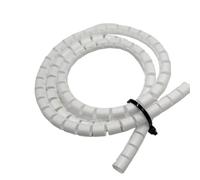 Styire 1 Meter Spiral Cable Sleeve Colorful Wire Wrap 8mm to 28mm Harnessing Heat Shrink Tube Sleeves Guard Cover(White,ID 12mm)