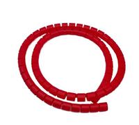 Styire 1 Meter Spiral Cable Wrap Pipe ID 8mm to 42mm Cables Wires Protection Organizer Guard Cover(Red,ID 25mm)