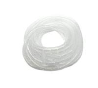 Styire 3 Meters Spiral Cable Sleeve ID 6mm to 30mm Flexible Pipe Protection for Wires Plastic Line Wrap Protector Guard Cover(White,OD 10mm)