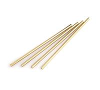 Styire 5pcs Brass Round Bar Rod For DIY Knife Handle Circular Wire Modelmaking Brass Rod Diameter 1.6mm 2mm 2.5mm 3mm 4mm 5mm Stock(3x200mm)