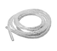 Styire 6mm Spiral Cable Management Sleeve Flexible Wire Organizer Tube Cord Protector Guard Cover(White,5 meters)