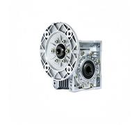 Styire Input Output 1.1" 28mm NMRV075 Worm Gearbox 100B14 Rabbet 4.33" 110mm 100B5 Rabbet 180mm 7.10" Round Flange Ratio 7.5 10 15 to 1 Accuracy Vertical(10 to 1 Input 100B14)