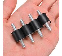 Styire Mechanical Exhaust 4pcs M5 Anti Vibration Rubber Mounts, 15x15mm Shock Damper For Air Compressors, Water Pump, Fitness Equipment Shock Absorber Isolation Mounting