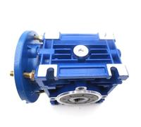 Styire NMRV030 Worm Gear Speed Reducer 11mm 0.43" Input 0.55" 14mm Output Bore 63B5 63B14 Round Flange Gearbox for 120 180W Motor Accuracy Vertical(Ratio 50 to 1 Input 63B5)