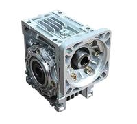 Styire NMRV040 Worm Gear Speed Reducer Output 0.74" 19mm with 90x90mm Flange Rabbet 83mm for Gear Reduction Motor Servo Motor Accuracy Vertical(Ratio 100 to 1)