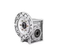 Styire NMRV063 Worm Gearbox 19mm 0.75" Input 25mm 0.99" Output Speed Reducer 80 to 1 100 to 1 Ratio 80B14 80B5 Round Flange Accuracy Vertical(100 to 1 Input 80B5)