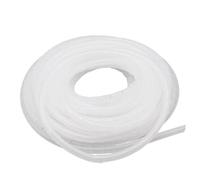 Styire Spiral Hose Protector Sleeve for 3mm to 8mm Cables Sturdy Wire Management Spiral Wrap Tube Guard Cover(White,ID 6mm x 5 meters)