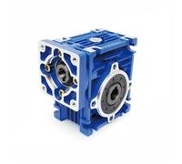Styire Worm Gearbox NMRV030 8mm Input D-Shaped Bore 57mm Square Flange 38mm Rabbet Compatible with 1.49" NEMA23 Motor Speed Reducer Accuracy Vertical(Ratio 80 to 1)