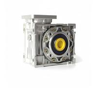 Styire Worm Gearbox NMRV050 Reducer 4.33" 110x110mm Square Flange Input 0.75" 19mm Output 25mm 0.99" for 110mm Servo Motor Nema 43 Stepper Motor Accuracy Vertical(50 to 1 Rabbet 85mm)