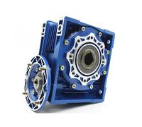 Styire Worm Gearbox Reducer NMRV090 Input 28mm 1.1" Output 35mm 1.38" Round Flange 112B14 112B5 for 4KW Motor Ratio 7.5 10 20 30 to 1 Accuracy Vertical(15 to 1 input 112B5)