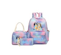 (Style 01) 3Pcs/set Anime Bluey Backpack + Lunch Bag + Pencil Case