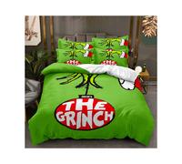 (Style 01, King (220X240CM/3PCS)) The Grinch Bedding Single Double King Duvet Cover