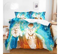 (Style 02, Single(135X200CM/2PCS)) Dragon Ball Bedding Single Double Duvet Cover UK