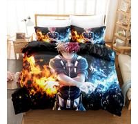 (Style 02, Single(135X200CM/2PCS)) Hero Academia Bedding Single Double Duvet Cover UK