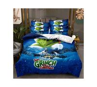 (Style 02, Single (135X200CM/2PCS)) The Grinch Bedding Single Double King Duvet Cover