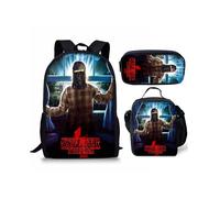 (Style-06) 3 Piece Set Stranger Things School Bag Lunch Bag Pencil Case Kids Gift