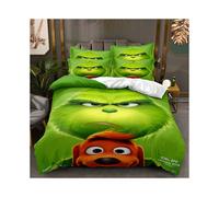 (Style 07, Double (200X200CM/3PCS)) The Grinch Bedding Single Double King Duvet Cover