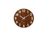 (Style 1) Brown Clock Silent Movement and Luminous Markers