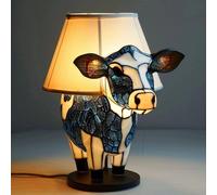 Style 1 Creative Calf Animal Resin Decorative Table Lamp Leaper Yellow One Size