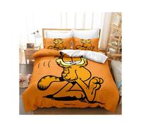 (Style 1, Double 200*200cm) Garfield Bedding Sets Cute Bed Cover Anime Cartoon 3D Printed Lightweight Room Decor Sets