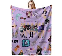 (Style 10, 100X130cm) Taylor Swift Blanket Mouldy Singer Flannel Air Conditioning Blanket