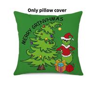 (Style 10) Grinch Cushion The Cover Christmas Sofas Pillows Case Throw Decor Home Xmas