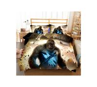 (Style 10, Single) Godzilla vs King Kong Bedding Single Double Duvet Cover SET