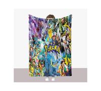 (Style 11, 150X200CM) Pokemon Fleece Blanket Throw Sofa Flannel Shaggy K