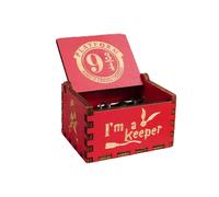 (Style 13) Potter Wooden Harry Music Box Retro Hand Cranked Engraved Toy Xmas Ornament Gift