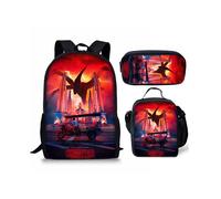 (Style-14) 3 Piece Set Stranger Things School Bag Lunch Bag Pencil Case Kids Gift