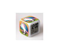 (Style 15, Three-cell battery model) Unicorn Colorful Alarm Clock LED Square Clock Student and Children's Gift Color Changing Creative Alarm Clock