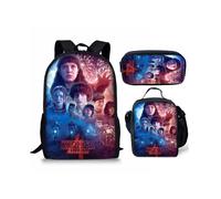 (Style-18) 3 Piece Set Stranger Things School Bag Lunch Bag Pencil Case Kids Gift
