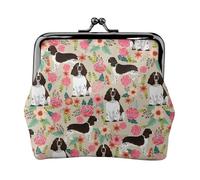 Style (194) Buckle Closure Coin Purses, Cute Vintage Change Purse Wallets (English Springer Spaniel)