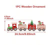 (style 2) Christmas Wooden Train Merry Christmas Decoration for Home 2025 Navidad Xmas Tree Ornament Gingerbread Man Train New Year 2026