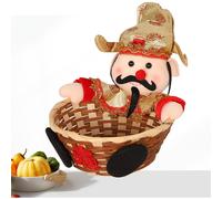 (Style 2) Fruit Basket for Kitchen, Fruit Bowl for Kitchen, Festival God of Wealth Treat Bowl, Creative Chinese Fruit Basket, Spring Festival Candy Holder