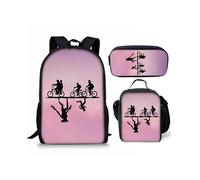 (Style-20) 3 Piece Set Stranger Things School Bag Lunch Bag Pencil Case Kids Gift